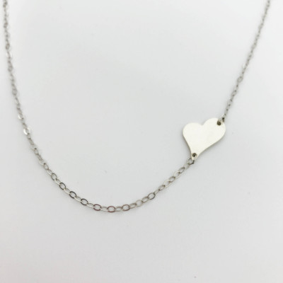 Mini Heart Fingerprint necklace - Dainty necklace - Handwriting necklace
