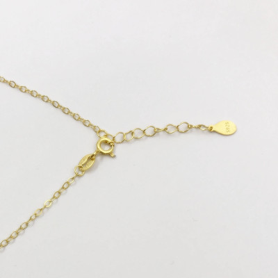 Mini Triangle Fingerprint necklace - Dainty necklace - Handwriting necklace