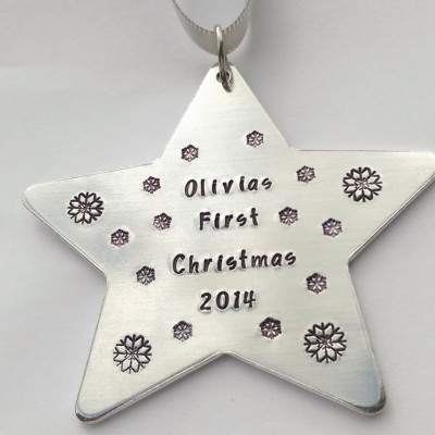 Baby's First Christmas ornament - baby's first christmas tree decoration - Personalized christmas decoration - first christmas bauble