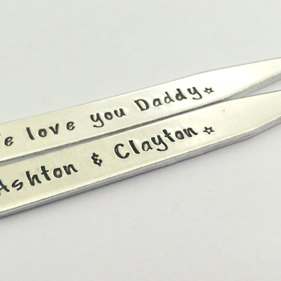 Personalized Collar Stays - Personalized collar stiffeners - Personalized dad gift - Personalized fathers day gift - gift for granddad uncle