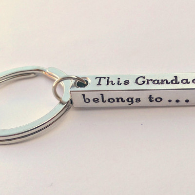 Personalized Dad Daddy keyring - This Daddy Grandad Grandpa belongs to keyring present for dad - daddy gift - grandad gift