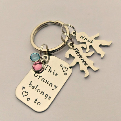 Personalized Granny gift - Granny keyring - This Granny belongs to - Granny present - Granny keychain - Nan Nana Nanny Grandma gift