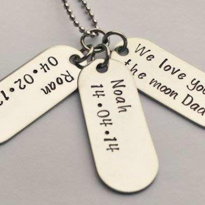 Personalized I Love you to the moon and back necklace - Daddy necklace - fathers day present - Daddy - Daddy jewelry - dad gift