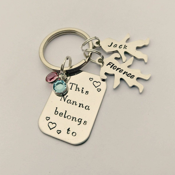 Personalized Nanna gift - Nanna keyring - This Nanna belongs to - nanna present - Nanna keychain - Nan Nana Nanny Grandma gift