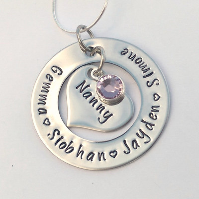 Personalized Nanny gift present - Personalized family name necklace - Nan Mum Mummy Granny Grandma present gift - Personalized jewellery