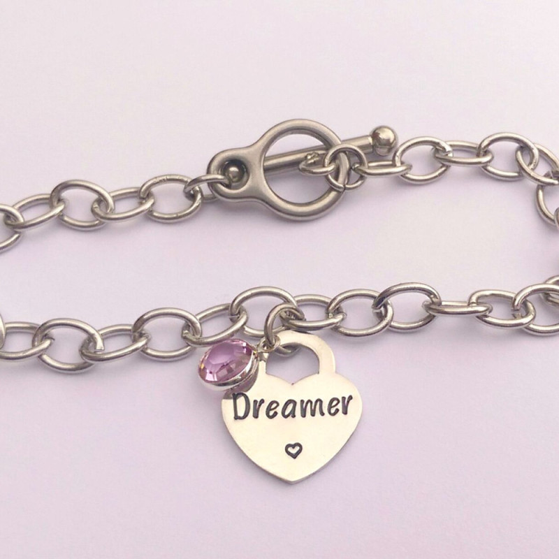 Personalized Heart Locket Bracelet - Monogram Initilas bracelet, Engrave  Date Or Message - Toggle Bracelet in Silver, Yellow or Rose Gold