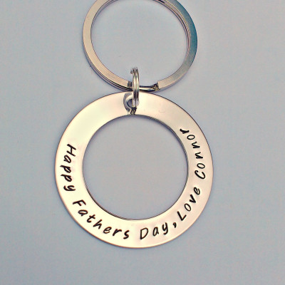 Personalized daddy keyring fathers day present - keyring for dad - birthday - gift for husband - gifts for him