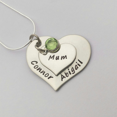 Personalized gift for mum - Personalized name necklace - mum necklace - mom jewelry - heart necklace - mothers day gift - birthday gift