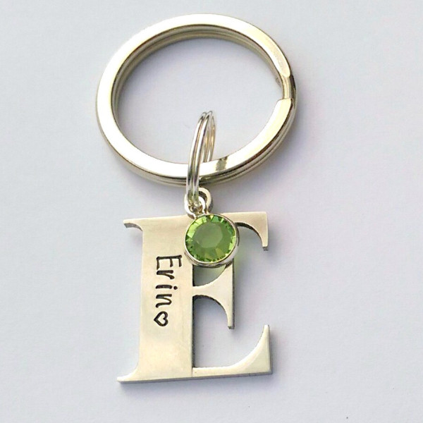 Personalized initial keyring - initial gifts - monogram keyring unique keyring nanny grandma auntie sister