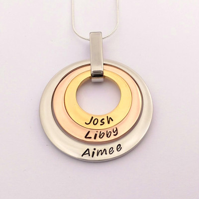 Personalized name necklace - Personalized silver - gold and rose gold necklace - Personalized present for mum - name necklace