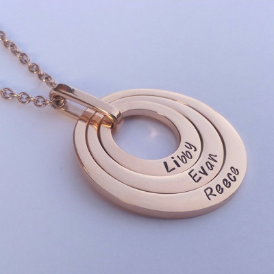 Personalized rose gold necklace - rose gold jewellery - unique rose gold necklace - name necklace