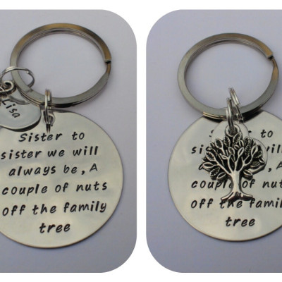 Personalized sister gift - sister keyring - unique sister gifts - sister birthday gift - present for sister - sister christmas gift
