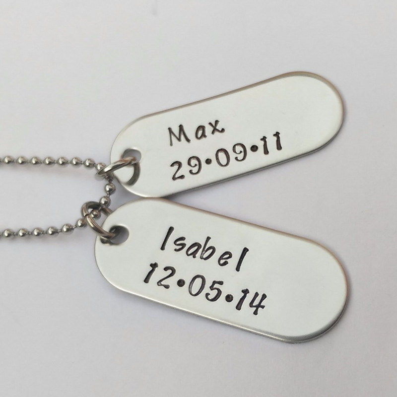 Mens dog tags Personalized mens jewellery mens dog tag necklace