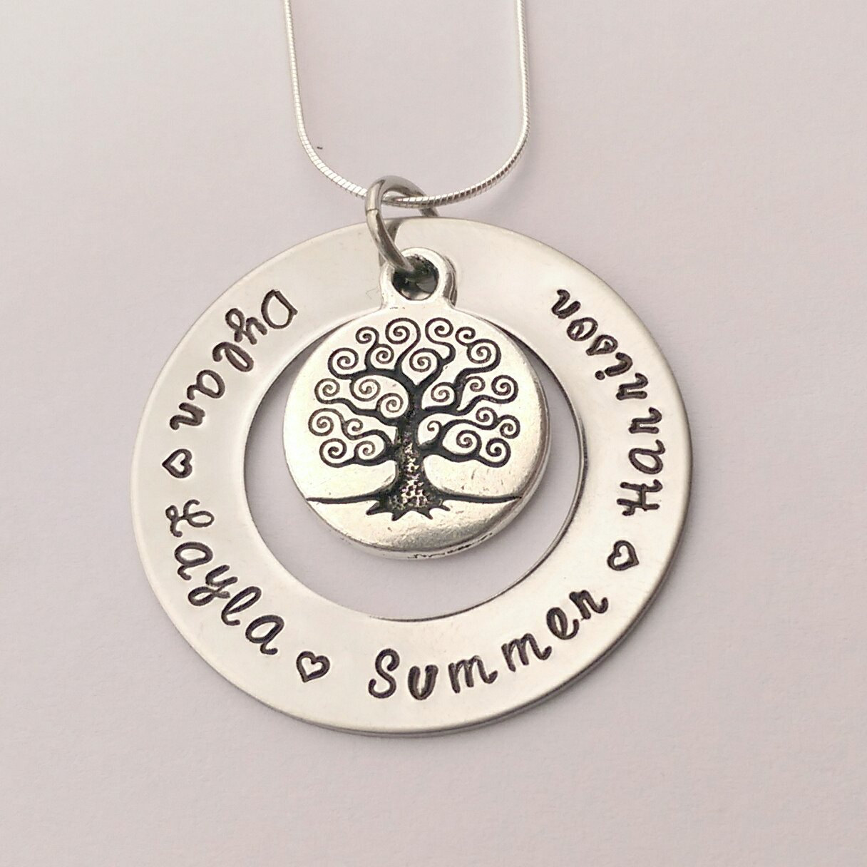 Personalized family tree necklace Personalized gift for