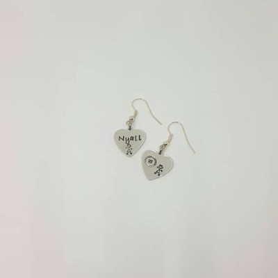 Heart Wedding Earrings - Personalized - special occasion - wedding date