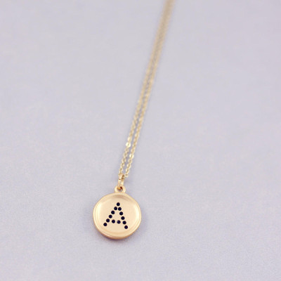 A Letter Necklace - A Initial Necklace - A - Letter Necklaces - Personalized Jewelry - Minimal Necklace - A Tiny Letter Necklace