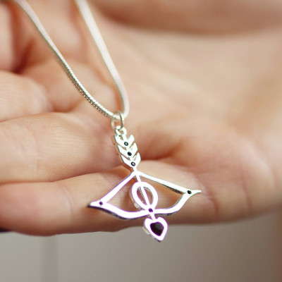 Arrow charm necklace- Cupid arrow - Simple choker - Wife romantic gift - Bow and arrow - Valentines gift