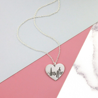Aunt Necklace Gift - Sterling Silver - Best Auntie Gifts - Aunt Gift Necklace - Best Auntie Ever - Dainty Name Necklace - Best Auntie -