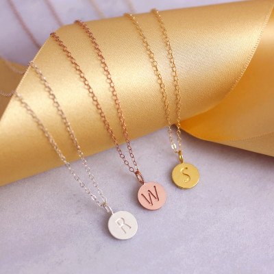 Be My Bridesmaid - Dainty Necklace - Gift Proposal - Bridesmaid Jewelry - Round Disc Necklace - Dainty Gold Charm - Dainty Necklace