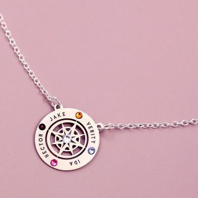 Bestfriend Necklace - Girl Gang - Gift For Bestfriend - Ill love you forever - Compass Charm - Squad Goals - Custom Name Necklace