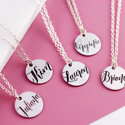 Bestfriend Necklace - Sterling Silver - Two Sister Necklace - Custom Name Necklace - Sister Necklace Set - Gift For Bestfriend -