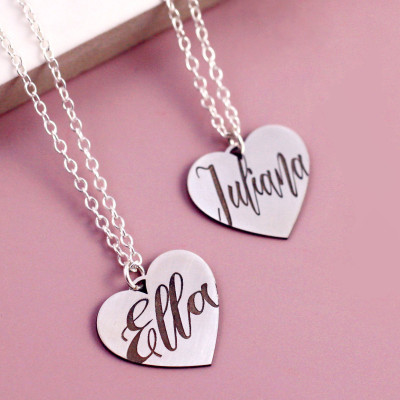 Bestfriend Necklace - Two Sisters - Necklace for BFF - Two Sisters Necklace - Custom Name Necklace - Sister Necklace Set - Sister Necklaces