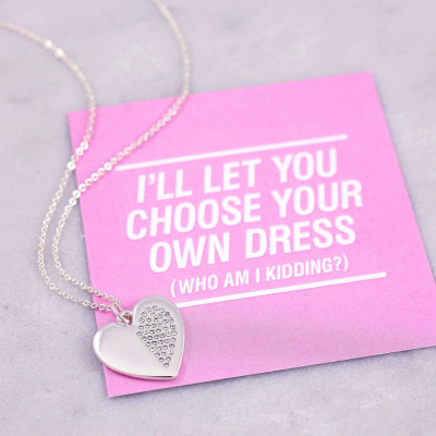 Bridesmaid ask card - Heart Necklace - Ask bridesmaids - Bridesmaid card - Asking bridesmaid - Bridesmaid jewelry - Ask bridesmaid