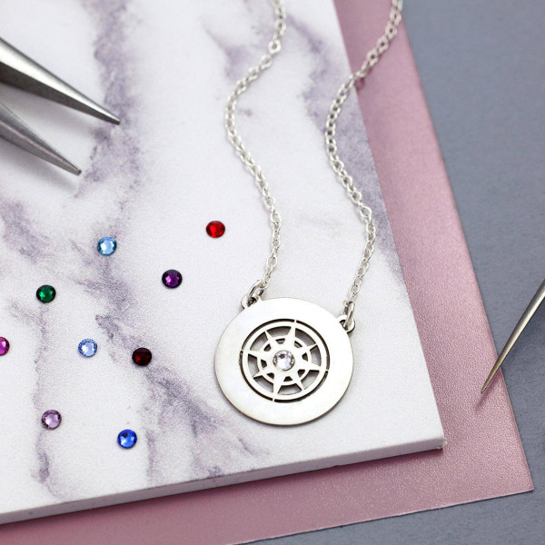 Compass Necklace - Custom Name Necklace - Adventure Awaits - Compass Pendant - Going Away Gift - World Traveller - Wanderlust Necklace -