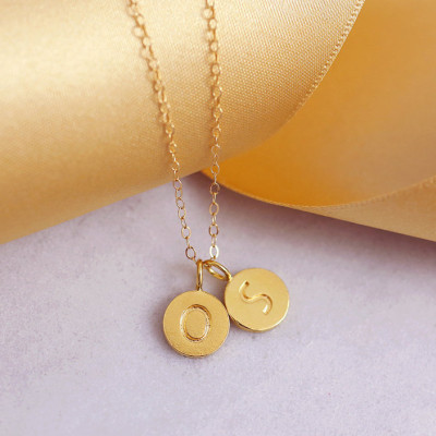 Disc Necklace - Funny Card for Mom - Initial Necklace - Mommy Jewelry Gift - Dainty Thin Chain - Letter Necklaces - Funny Love Card-G