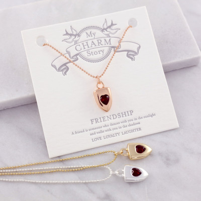 Friendship Necklace - Small Heart Necklace - BFF Necklace - Friend Card For Her - Good Vibes Only - Dainty Necklace - Bestfriend Necklace