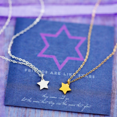 Friendship Necklaces - Wish Necklace - Dainty Jewelery - BFF Necklace for two - gold plate - Best Friend - BFF necklace - Make a Wish -