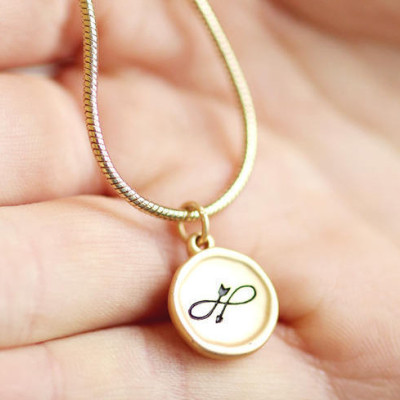 Gold Disc Necklace - Thin Gold Choker - Infinity Symbol - Symbolic Necklace - Infinity Necklace - Birthday Gift - Gift For Women