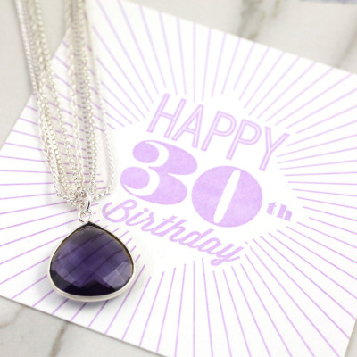 Her 30th Birthday - Multistrand Necklace - 30th Birthday Gift - Amethyst - Wife Amethyst Gift - Multistrand - 30th Birthday - Dirty Thirty