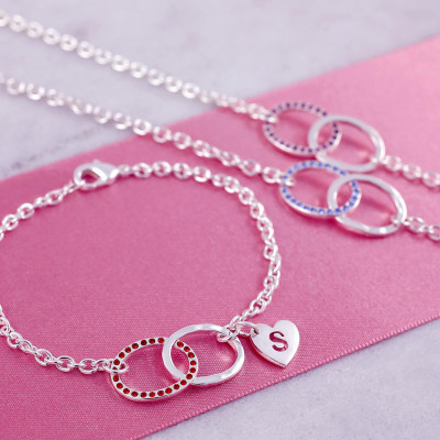Infinity Bracelet - Birthstone Jewelry - Simple Bracelet - Minimalist Jewelry - August Birthstone - May Birthstone - June Birthstone