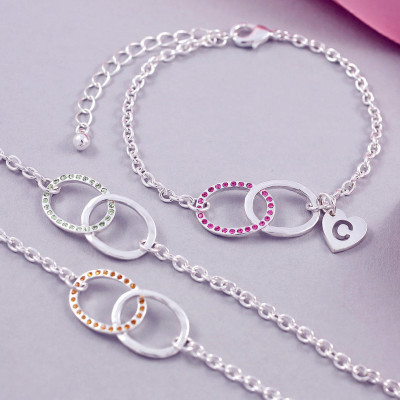 Infinity Bracelet - Birthstone Jewelry - Simple Bracelet - Minimalist Jewelry - August Birthstone - May Birthstone - June Birthstone