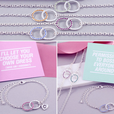 Infinity Bracelet - Funny Wedding Card - Birthstone Bracelets - Ask Bridesmaid - Flower Girl Proposal - Ask Maid of Honour -Funny Bridesmaid