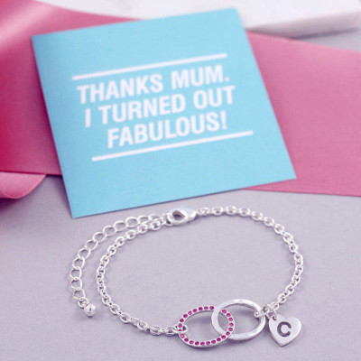 Moms Day Thanks Card - Funny Card for Mom - Birthstone Bracelets - Delicate Bracelet - Infinity Bracelet - Funny Love Card - Zodiac Jewelry
