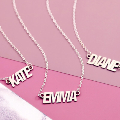 Nameplate Necklace - Sister Necklace Set - Bestfriend Necklace - Custom Name Necklace - 3 Best Friends - Three BFF Necklace - Soul Sisters