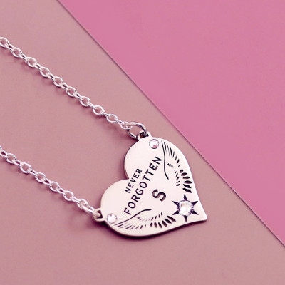 Pet Memorial Jewelry - Sterling Silver - Loss of Pet Necklace - Condolence Gift - Pet Loss Gift - Pet Loss Jewelry - Small Heart Necklace -