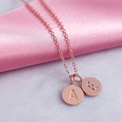 Romantic Gift Wife - Romantic Necklace - Funny Love card - Disc Necklace - Funny Valentine - Dainty thin Chain - Tiny Letter Necklace