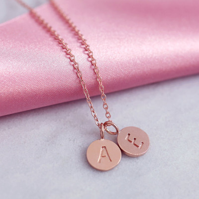 Romantic Necklace - Funny Love card - Romantic Gift Wife - Funny Valentine - Dainty thin Chain - Disc Necklace - Tiny Letter Necklace - RG