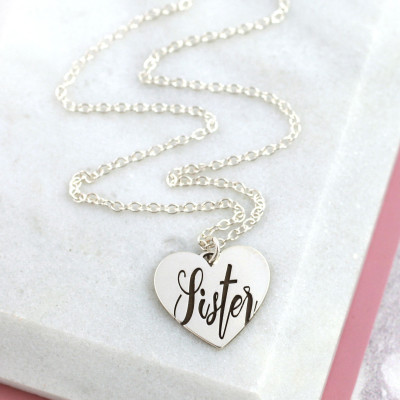 Sister Birthday Gift - Soul Sisters - To My Sister Card - Sister In Law Gifts - Soul Sister Necklace - Small Name Necklace - Big Sister