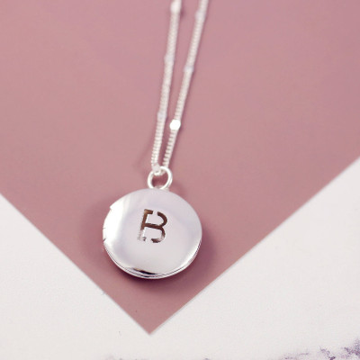 Sister Necklace Set - Initial Locket - Three BFF Necklace - Personalized Locket - Friendship Necklaces - Picture Locket - Letter Necklace