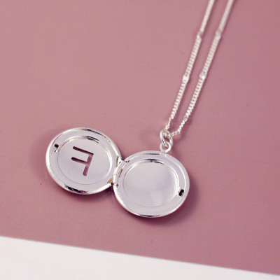 Sister Necklace Set - Initial Locket - Three BFF Necklace - Personalized Locket - Friendship Necklaces - Picture Locket - Letter Necklace