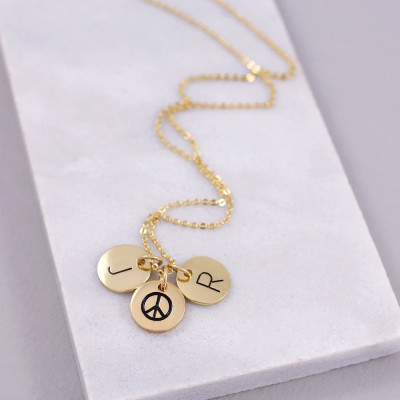 Symbolic Necklace - Two Letter Necklace - Friendship Necklace - Best Friend Gift - Boho jewellery Ideas - Birthday Gift - Sister Gift