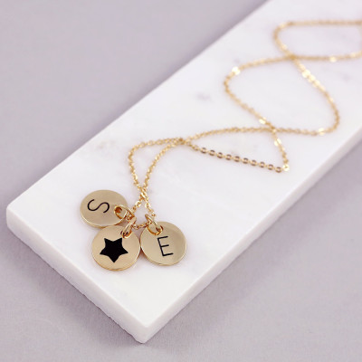 Symbolic Necklace - Two Letter Necklace - Friendship Necklace - Best Friend Gift - Boho jewellery Ideas - Birthday Gift - Sister Gift