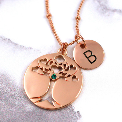 Tree - Of - Life - Tree - Of - Life Pendant - Family Tree Necklace - Tree - Of - Life Jewelry - Rose Gold Necklace - Personalized Jewelry - Tree Of Life