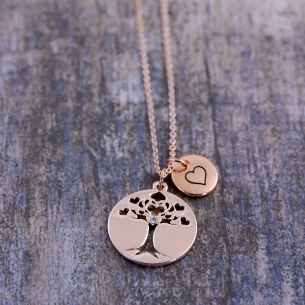 Tree - of - life - Tree - of - life pendant - Family Tree Necklace - Tree - of - life jewelry - Rose gold necklace - Personalized jewelry- Tree of life-