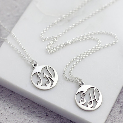 Two Sister Necklace - Soul Sisters Jewelry - Two Letter Necklace - Soul Sisters - Two Initial Necklace - Partners in Crime - Let Love Grow