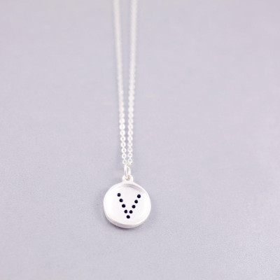 V Letter Necklace - V Initial Necklace - V - Letter Necklaces - Personalized Jewelry - Minimal Necklace - V Tiny Letter Necklace